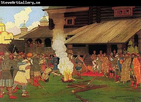 Ivan Bilibin Justice of the Rus